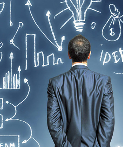 Entrepreneur working on strategies